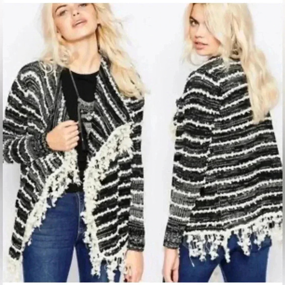 La Fee Verte Open Front Slouchy Cardigan Boho M - Picture 1 of 9